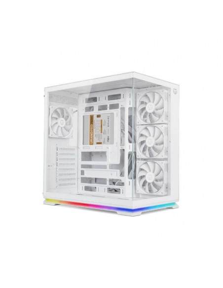 Caja ordenador gaming nox hummer galaxy atx argb cristal templado blanca