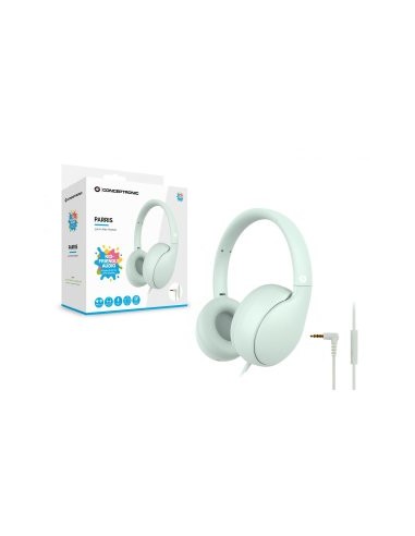 Auricular infantil conceptronic parris04gt jack 3.5mm verde