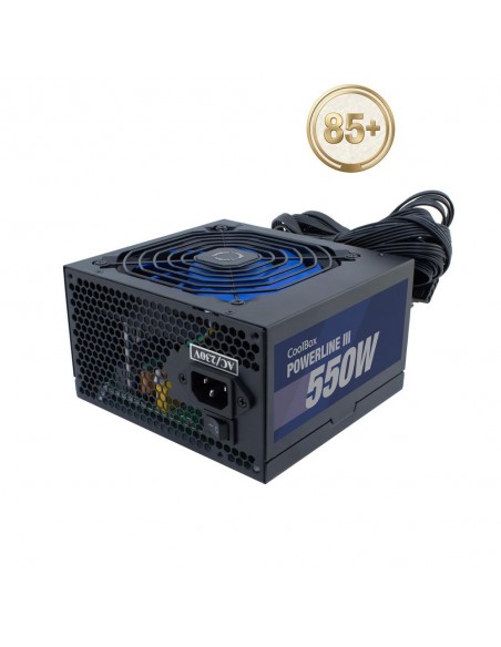 Fuente de alimentacion coolbox atx 550w powerline iii 85%
