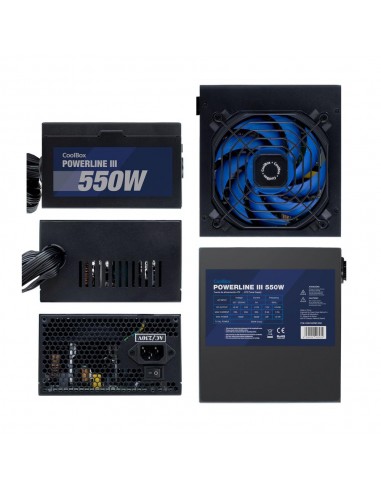 Fuente de alimentacion coolbox atx 550w powerline iii 85%