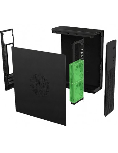 Caja ordenador coolbox matx slim t100 usb - c 3.2 gen1 full metal s - fte + 1 vent. 90mm