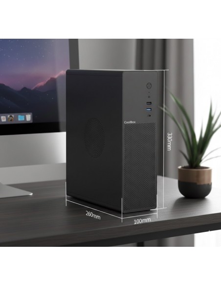 Caja ordenador coolbox matx slim t100 usb - c 3.2 gen1 full metal s - fte + 1 vent. 90mm Caja ordenador coolbox matx slim t100 usb - c 3.2 gen1 full metal s - fte + 1 vent. 90mm