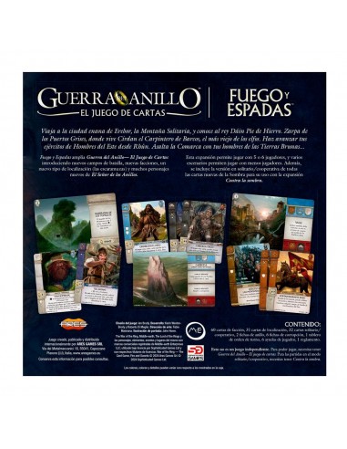 Expansión guerra del anillo: el juego de cartas fuego y espadas
