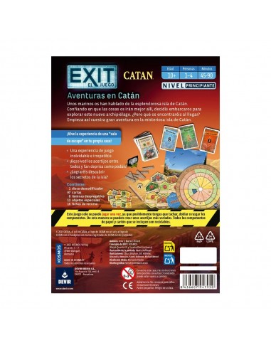 Juego de mesa exit: aventuras en catan