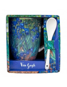 Taza con cuchara enesco los lirios van gogh