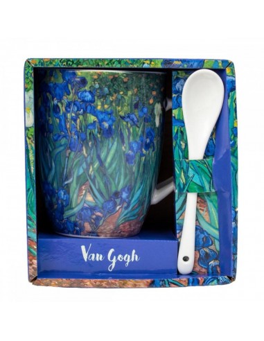 Taza con cuchara enesco los lirios van gogh