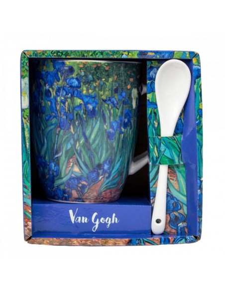 Taza con cuchara enesco los lirios van gogh