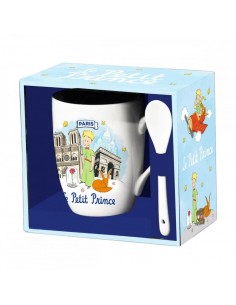 Taza con cuchara enesco el principito arcoiris