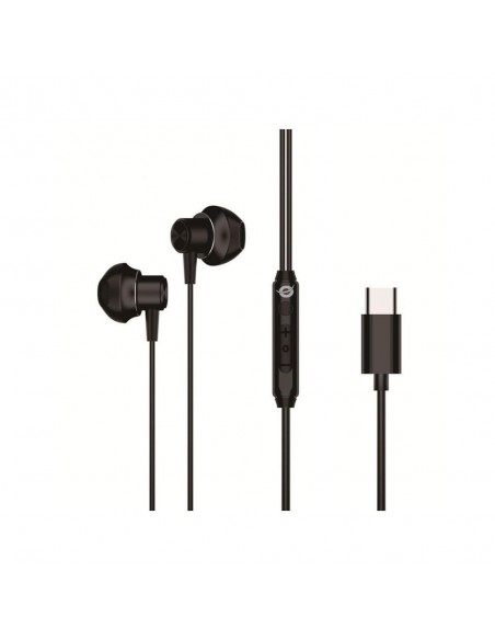 Auricular intrauditivo usb - c conceptronic brendan04b microfono controles 1.2m color negro