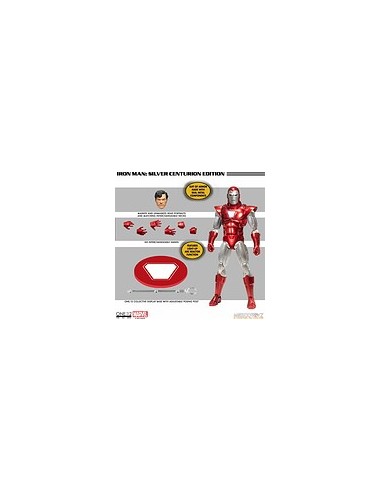 Iron man silver centurion edition figura 16 cm marvel one:12 collective