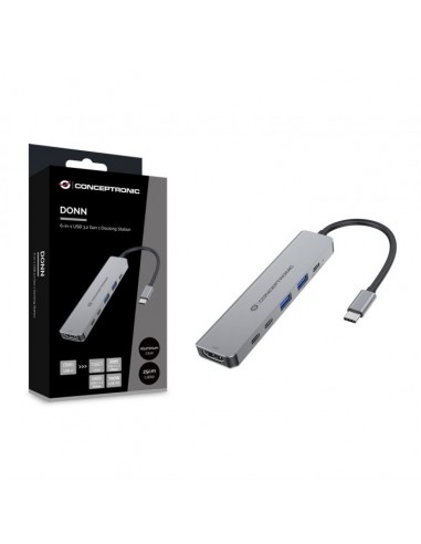 Docking usb - c conceptronic donn33g 1xhdmi 1xusb - c pd 100w 2xusb - a 3.0 2xusb - c