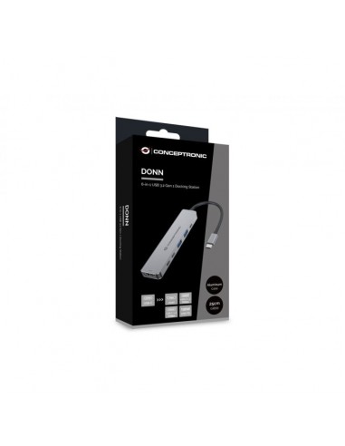 Docking usb - c conceptronic donn33g 1xhdmi 1xusb - c pd 100w 2xusb - a 3.0 2xusb - c