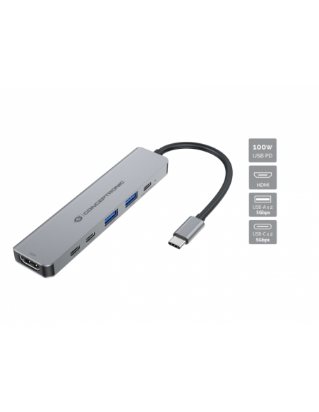 Docking usb - c conceptronic donn33g 1xhdmi 1xusb - c pd 100w 2xusb - a 3.0 2xusb - c Docking usb - c conceptronic donn33g 1xhdmi 1xusb - c pd 100w 2xusb - a 3.0 2xusb - c