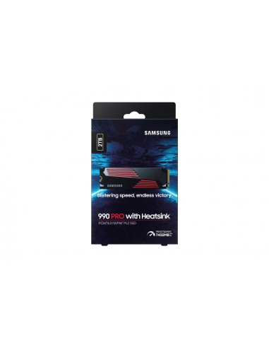 Disco duro interno solido ssd samsung mz - v9p2t0cw - 990 pro - heatsink - 2tb - nvme m.2