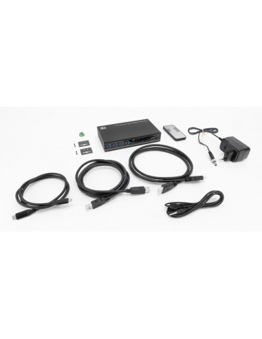 Conmutador kvm act connectivity 2 puertos usb - c - hdmi - 4k - 2pc