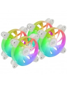 Ventilador caja mars gaming mf4a argb 4x 120mm blanco