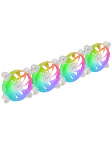 Ventilador caja mars gaming mf4a argb 4x 120mm blanco