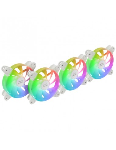 Ventilador caja mars gaming mf4a argb 4x 120mm blanco