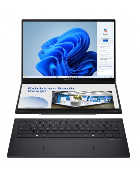Portatil asus zenbook duo ux8406ca - ql336w u7 - 255h - 32gb - ssd 1tb - 14 pulgadas fhd+ - w11h