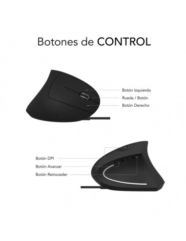 Raton subblim glide vertical ergo negro