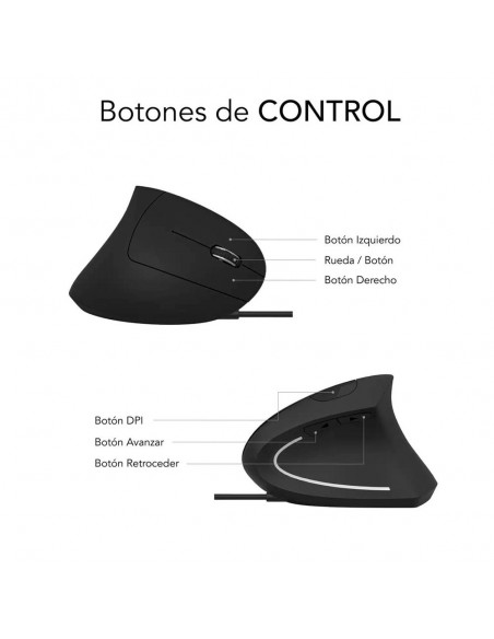Raton subblim glide vertical ergo negro